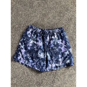 Nike Club Flow Mesh Lined Purple Woven Ghost Flower Shorts Size Large Swim Trunk